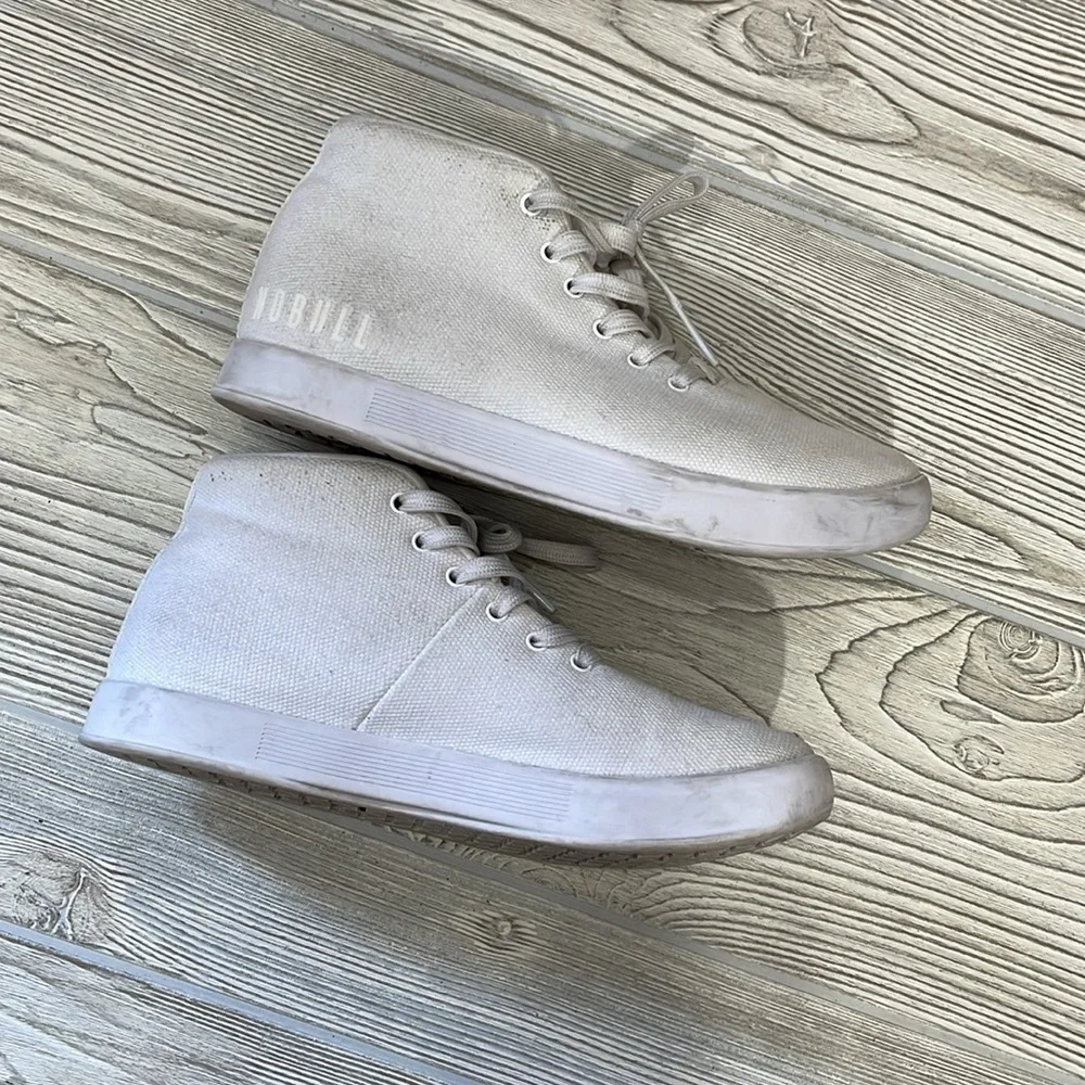 NOBULL White High Top Canvas Trainers